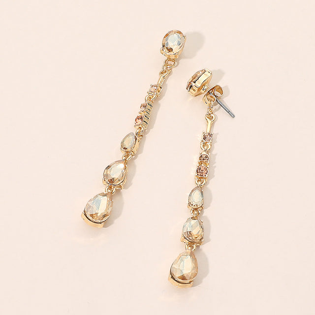 Madeline Love Multi, Topaz Teardrop Stone Cluster Linear Drop Earrings