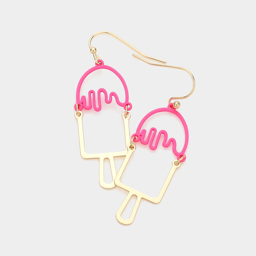 Popsicle Dangle Earrings - Pink