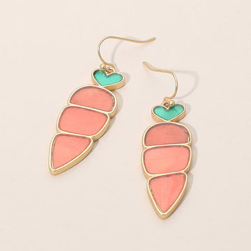 Madeline Love Orange Carrot Charm Dangle Earrings