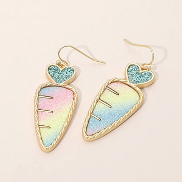 Madeline Love Multi Glitter Carrot Charm Dangle Earrings