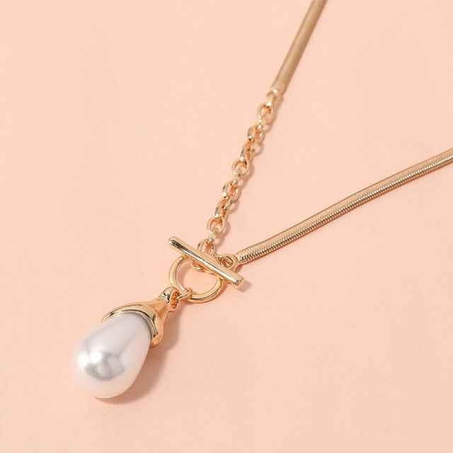 Madeline Love Gold SECRET BOX_Pearl Toggle Pendant Necklace - Necklaces