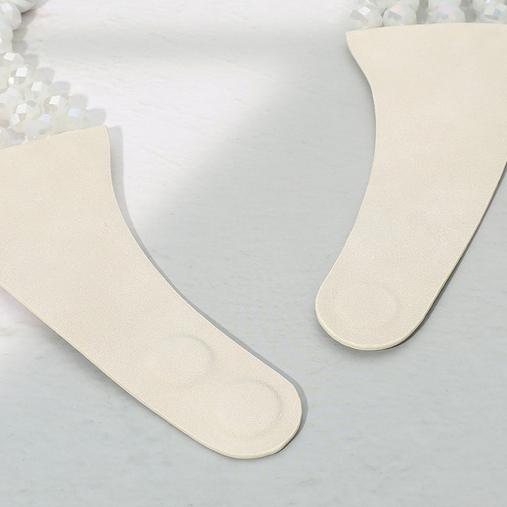 Brown Layered Natural Stone Faceted Beaded Magnetic Collar Necklace