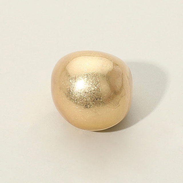 Madeline Love Gold Textured Metal Dome Stretch Ring - Jewelry