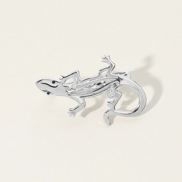 Madeline Love Rhodium SECRET BOX_Sterling Silver Dipped Lizard Two Finger Ring - Hair Accessories