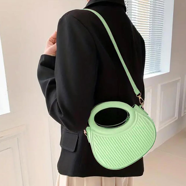 Madeline Love Olive Green Half Moon Small Shoulder Bag / Crossbody Bag - Bags & Wallets