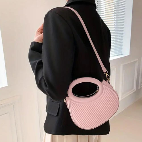 Half Moon Small Shoulder Bag / Crossbody Bag - Pink