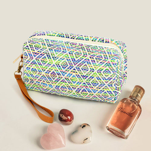 Aztec Patterned Wristlet Pouch Bag - Green