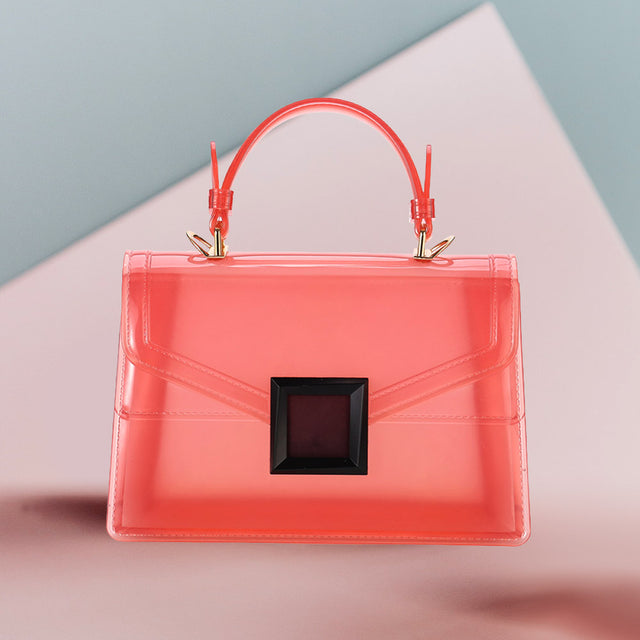 Madeline Love Red Solid Jelly Tote / Crossbody Bag - Bags & Wallets