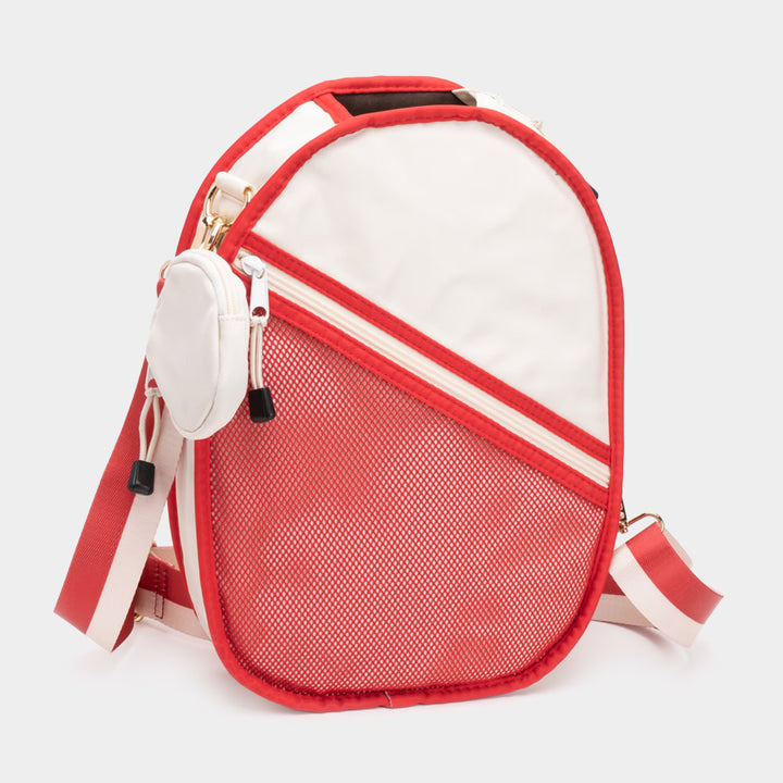 Ivory, Red Pickleball Sling Bag / Crossbody Bag