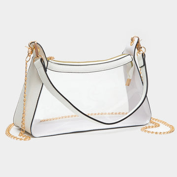 Madeline Love Clear, White Transparent Hand Bag / Baguette Bag / Crossbody Bag - Bags & Wallets