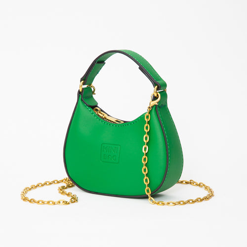 Faux Leather Mini Hobo Handbag / Crossbody Bag - Green