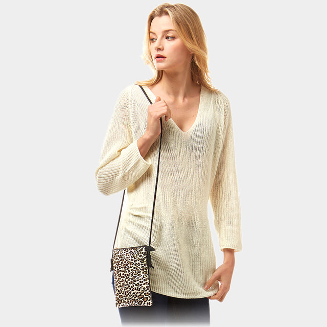 Madeline Love Black, Silver Animal Print Crossbody Bag - Bags & Wallets