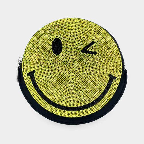Bling Smile Crossbody Bag - Yellow