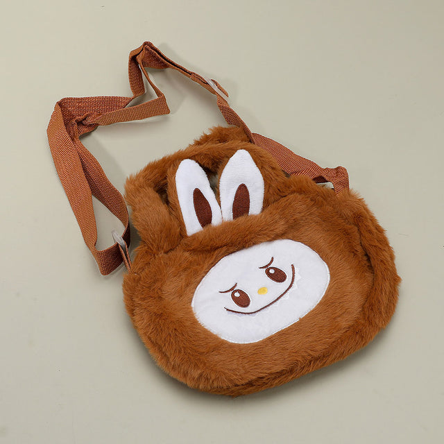 Madeline Love Brown Kids Plush Monster Bunny Top Handle Mini Crossbody Bag - Bags & Wallets