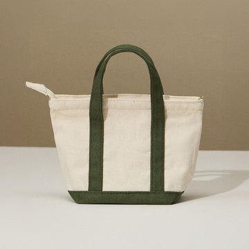 Madeline Love Olive Green Mini Multi Purpose Compact Canvas Tote Bag - Bags & Wallets