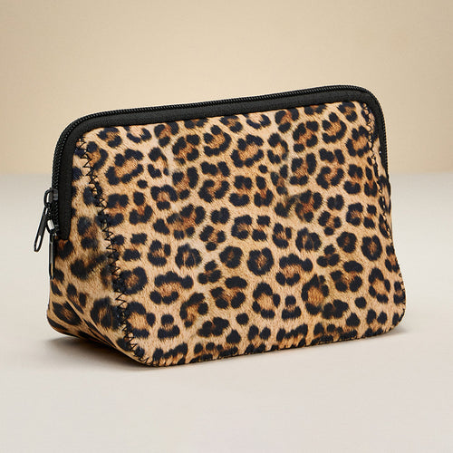 Leopard Printed Cosmetic Pouch Bag Organizer - Leopard