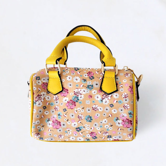 Madeline Love Yellow Flower Patterned Tote / Crossbody Bag - Bags & Wallets