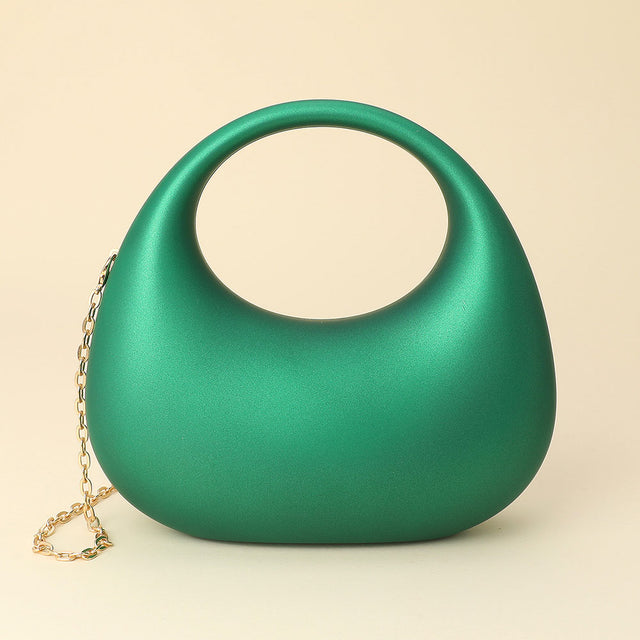 Madeline Love Green Matte Acrylic Crescent Handbag - Bags & Wallets