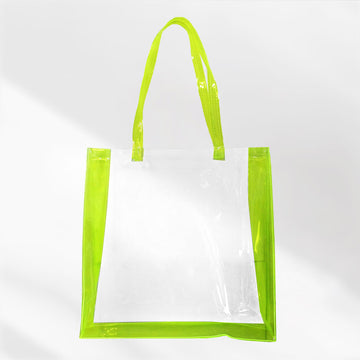 Madeline Love Clear, Neon, Yellow Transparent Tote Bag / Shoulder Bag - Bags & Wallets