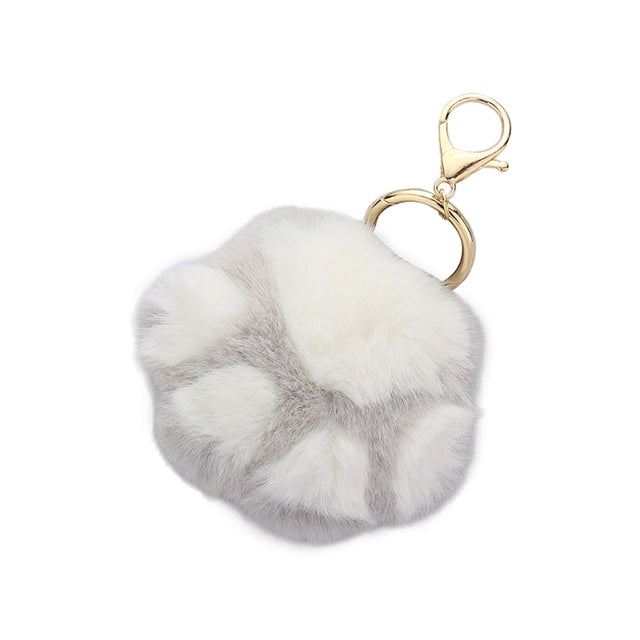 Gray Faux Fur Paw Bag Charm is the perfect accessory for any handbag. Made from high-quality faux fur, this charm adds a touch of luxury and texture to your bag. With a sturdy clasp, it will securely attach to any bag. Bring some personality to your style with this unique charm. 
