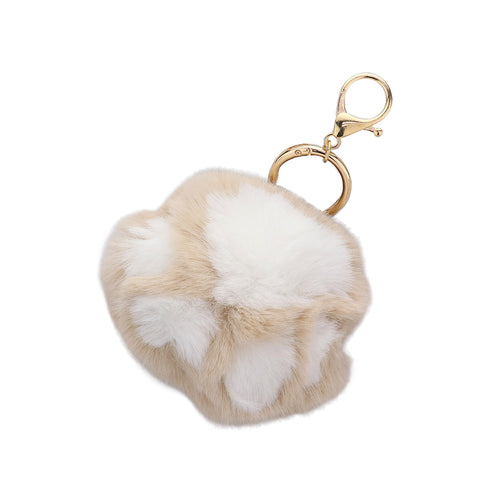 Charm para bolso con forma de pata de piel sintética - Brown