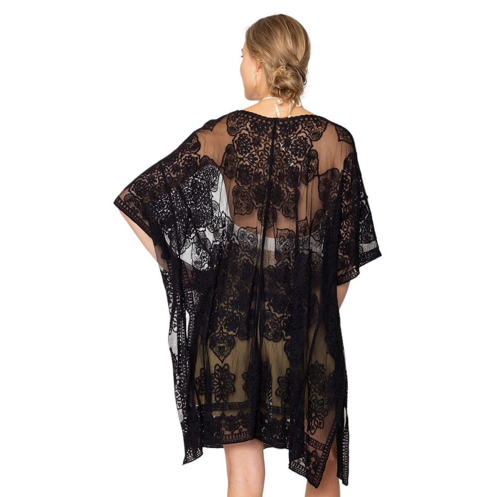 chinese dress ladies Flower Lace Kimono Poncho – Madeline Love