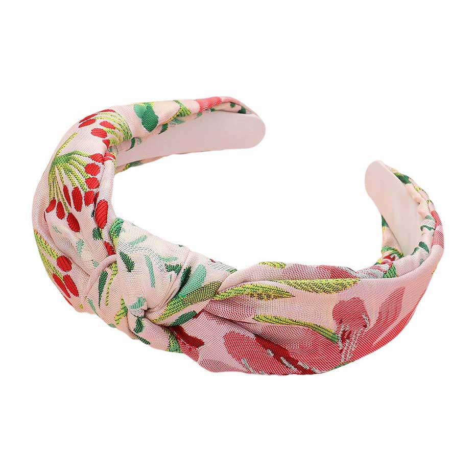 Flower Printed Knot Headband. The vibrant floral design adds a touch of femininity to any outfit, while the knot detail ensures a comfortable and secure fit. Made with high-quality materials, this headband is both stylish and practical for any occasion. Perfect gift for young adults, and fashion-loving individuals.
