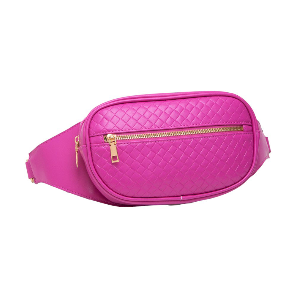 Fuchsia Indulge in the luxurious feel of our Faux Braided Leather Mini Sling Bag. Crafted with precision from high-quality faux leather, this bag offers a stylish and durable option for carrying your essentials. The braided design adds a touch of elegance, making it the perfect accessory for any outfit.