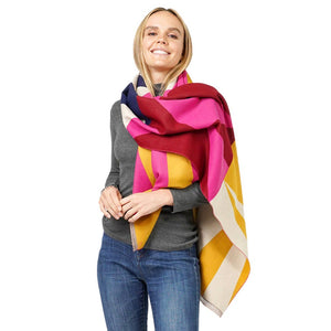 Fuchsia Geometric Patterned Pashmina Scarf, is delicate, warm, on-trend & fabulous, and a luxe addition to any cold-weather ensemble. This geometric-patterned scarf combines great fall style with comfort and warmth. Perfect gift for birthdays, holidays, or any occasion.