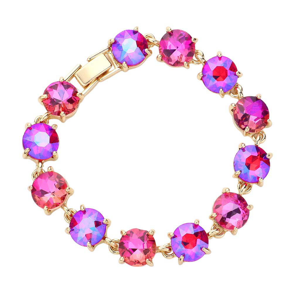 Round Stone Link Evening Bracelet – Madeline Love