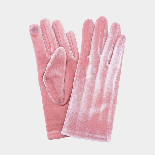 Guantes con puños multicolor - Pink