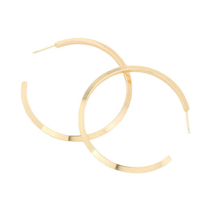 Gold 2 Inch Brass Metal Hoop Earrings, enhance your attire with these brass metal hoop earrings to show off your fun trendsetting style. Turn your ears into a chic fashion statement with these brass metal hoop earrings! An excellent choice for wearing at outings, parties, events, or any meaningful occasion.