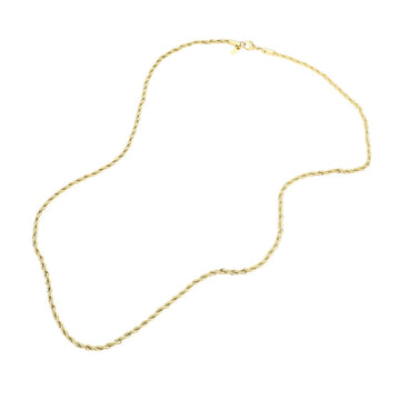 Gold 24-inch stainless steel rope chain necklace is the perfect accessory for any outfit. With a thickness of 3mm, it offers a sleek and sturdy design that will last. Elevate your style with this timeless piece that is both versatile and fashionable.