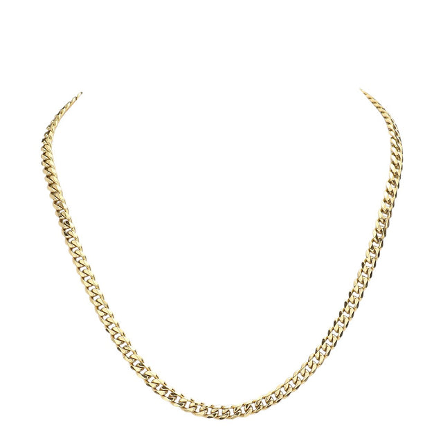 Gold 6 diamond cut stainless steel chain necklace is a versatile and durable accessory, designed to add a touch of sophistication to any outfit. With its 6.2mm width and 20 inch length, it offers a sleek and stylish look while remaining comfortable to wear. Made from high quality materials, it is built to last and can be worn for any occasion. 
