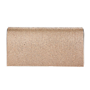 Gold Shimmery Evening Clutch Bag, This evening purse bag is uniquely detailed, featuring a bright, sparkly finish giving this bag that sophisticated look that works for both classic and formal attire, will add a romantic & glamorous touch to your special day. perfect evening purse for any fancy or formal occasion.