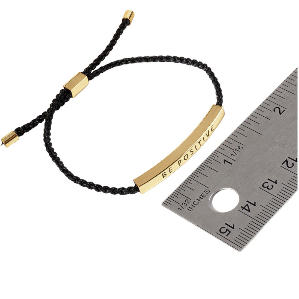 Gold-Dipped FAITH Message Bar Pointed Rope Adjustable Cinch Pull Tie Bracelet, Crafted with high-quality materials, this bracelet is a true representation of style . With an elegant design and a meaningful message. The adjustable cinch and pull tie feature ensures a comfortable and secure fit for all wrist sizes.