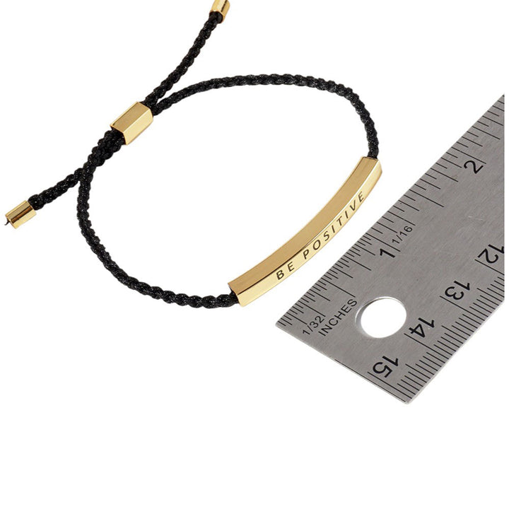  Gold-Dipped FUCK Message Bar Pointed Rope Adjustable Cinch Pull Tie Bracelet is the perfect addition to any outfit. The adjustable cinch design allows for a customizable fit, while the bold message bar adds a touch of edginess. Made with high-quality materials, this bracelet is both stylish and durable.