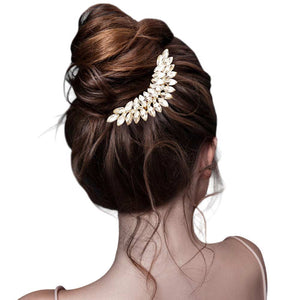 Gold Marquise Stone Cluster Hair Comb, this sophisticated hair comb features an elegant marquise and small round stones clustered together to create a timeless accessory. The beautifully crafted design hair comb adds a gorgeous glow to any special outfit. These are Perfect Anniversary Gifts, and any special occasion.
