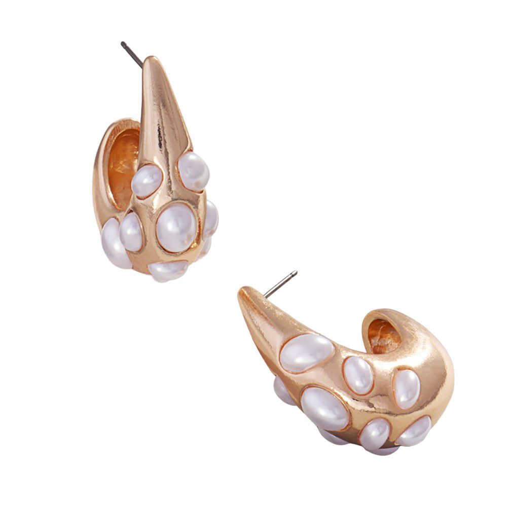 Introducing the Oval Pearl Embellished Teardrop Hoop Earrings, a perfect blend of classic elegance and contemporary style. With stunning oval pearls and teardrop hoops, these earrings will elevate any outfit. Their sophisticated design and high-quality materials make them a must-have for any fashion-forward individual.