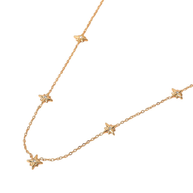 GoldSECRET BOX Stainless Steel Stone Starburst Station Necklace is a stunning piece of jewelry that will elevate any outfit. Made with high-quality stainless steel, it is durable and long-lasting. The unique starburst design with sparkling stones adds a touch of elegance and sophistication. Perfect for any occasion. 