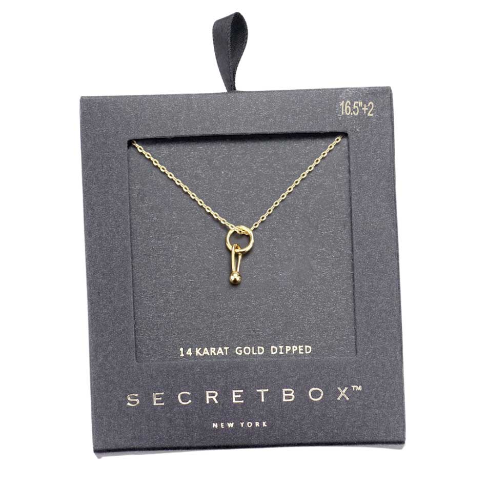 Gold Secret Box 14K Gold Dipped Geometric Metal Pendant Necklace, is an exquisite necklace that will surely amp up your beauty and show your perfect class anywhere, any time. The beautifully crafted design adds a gorgeous glow to any outfit. Perfect gift for Birthday, Anniversary, Mother's Day, Anniversary, Graduation.