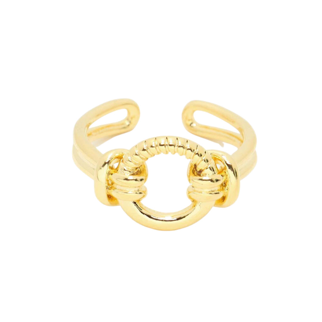 Gold Secret Box 14K Gold Dipped Open Circle Accented Ring, is a beautifully crafted design that adds a gorgeous glow to your outfit for different events and special occasions. Perfect Birthday Gift, Mother's Day Gift, Anniversary Gift, Graduation Gift, Prom Jewelry, Valentine's Day Gift, Wedding Party Wear, etc.