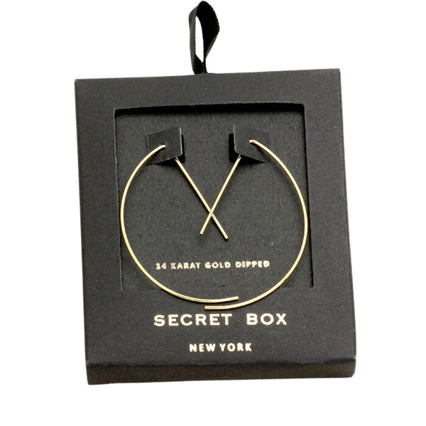 Gold Secret Box Sterling Silver Dipped Geometric Half Round Earrings, are fun handcrafted jewelry that fits your lifestyle, adding a pop of pretty color. Enhance your attire with these vibrant artisanal earrings to show off your fun trendsetting style. Great gift idea for your Wife, Mom, or any family member.