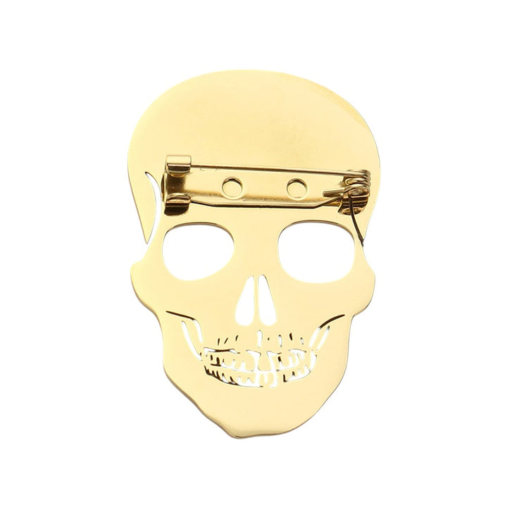 Gold Stainless steel cutout skull pin brooch is the perfect accessory for any outfit. Made with high-quality stainless steel, this brooch is both durable and stylish. The cutout design adds a unique touch to your look. A must-have for any fashion-forward individual.