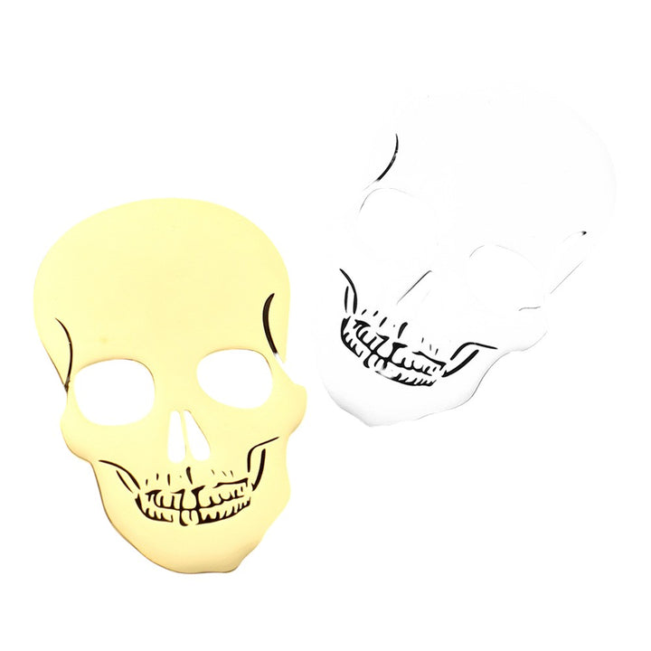 Gold Stainless steel cutout skull pin brooch is the perfect accessory for any outfit. Made with high-quality stainless steel, this brooch is both durable and stylish. The cutout design adds a unique touch to your look. A must-have for any fashion-forward individual.