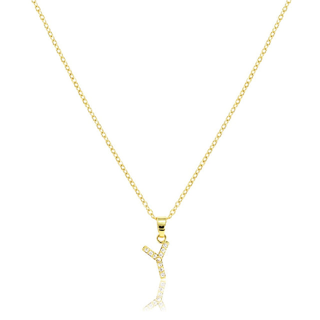 Gold Y-Stainless Steel CZ Stone Paved Monogram Pendant Necklace is made from high-quality stainless steel and features stunning CZ stones. The intricate monogram design adds a personal touch, making it a perfect accessory or gift. The durable material and sparkling stones ensure a long-lasting shine and style.
