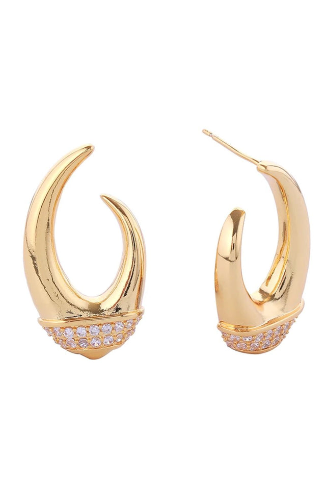 Gold Elevate your everyday elegance with these stunning 14K Gold/White Dipped Hoop Post Earrings. Crafted from quality brass and adorned with sparkling cubic zirconia pavé detailing, these hypoallergenic earrings offer both style and comfort. The perfectly proportioned 2.8cm diameter creates a flattering, versatile look that transitions seamlessly from day to night. Lead and nickel compliant, they're designed for sensitive skin without compromising on glamour. A timeless addition to any jewelry collection.