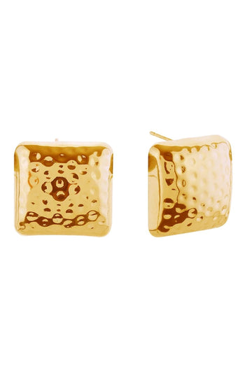 Gold Delicate 14K biscuit post earrings featuring a timeless design with a 2.2cm diameter. Crafted from hypoallergenic brass, these earrings are perfect for sensitive skin and everyday wear. Lead and nickel compliant for peace of mind. The secure post backing ensures comfortable, all-day wearability. A versatile addition to any jewelry collection.
