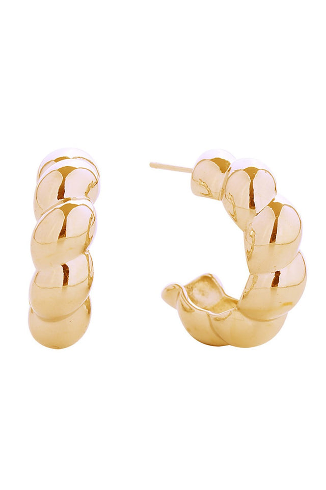 Gold Charming bubble bobble post earrings featuring a lustrous 14K gold and white gold dip over hypoallergenic brass. At 2.3cm, these petite studs offer understated sophistication for any occasion. Safe for sensitive skin lead and nickel compliant. Beautifully manufactured in Korea with attention to quality and comfort.