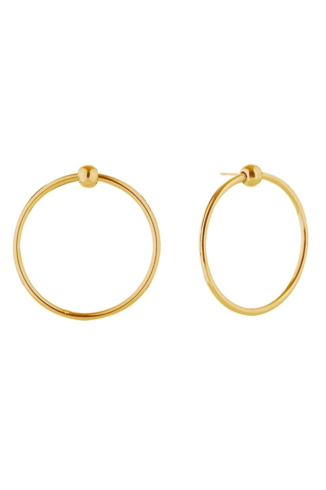 Gold Elevate your everyday look with these stunning 14K Gold/White Gold Dipped Faye Knocker Post Earrings. Crafted from hypoallergenic brass, these beautifully designed earrings feature a classic knocker style with a generous 5cm diameter that makes a sophisticated statement. Perfect for sensitive ears, these earrings are lead and nickel compliant, ensuring comfort and safety for all-day wear.